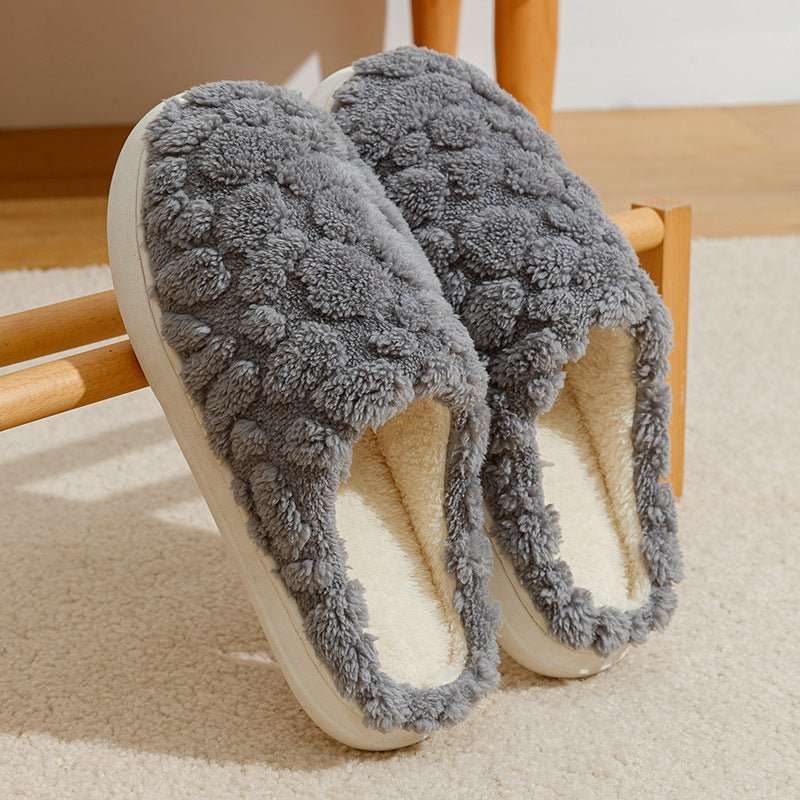 Soft Plush Slippers Women Men Cozy Fluffy Fleece House Shoes Winter Warm Slip On Floor Bedroom Slippers - AMIR BAGS INDIA PRIVATE LIMITED