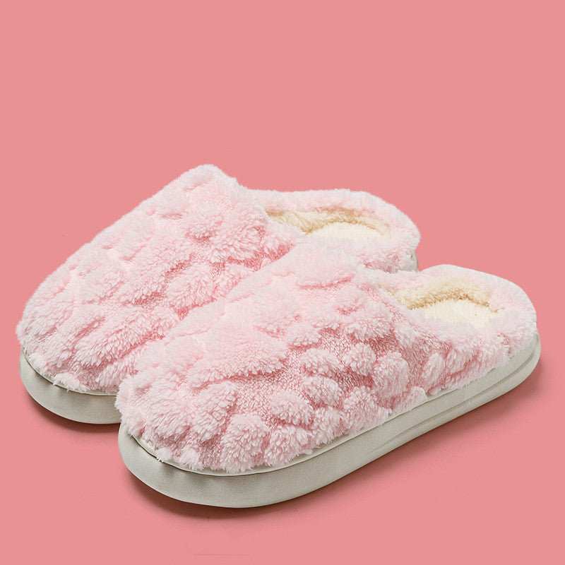 Soft Plush Slippers Women Men Cozy Fluffy Fleece House Shoes Winter Warm Slip On Floor Bedroom Slippers - AMIR BAGS INDIA PRIVATE LIMITED