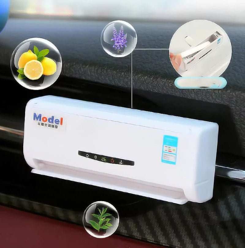 Solar Powered Car Air Freshener Air Conditioner Shape Solar Energy Air Freshener Vent Clip Air Conditioning Aromatherapy - AMIR BAGS INDIA PRIVATE LIMITED