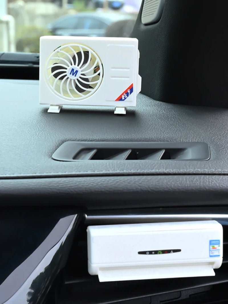 Solar Powered Car Air Freshener Air Conditioner Shape Solar Energy Air Freshener Vent Clip Air Conditioning Aromatherapy - AMIR BAGS INDIA PRIVATE LIMITED