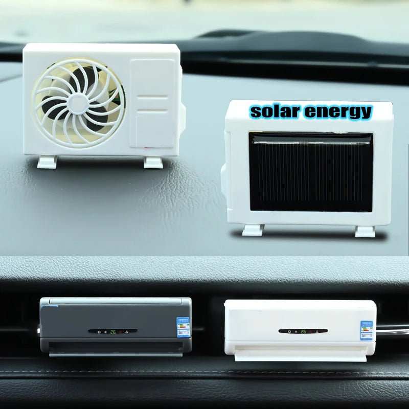 Solar Powered Car Air Freshener Air Conditioner Shape Solar Energy Air Freshener Vent Clip Air Conditioning Aromatherapy - AMIR BAGS INDIA PRIVATE LIMITED
