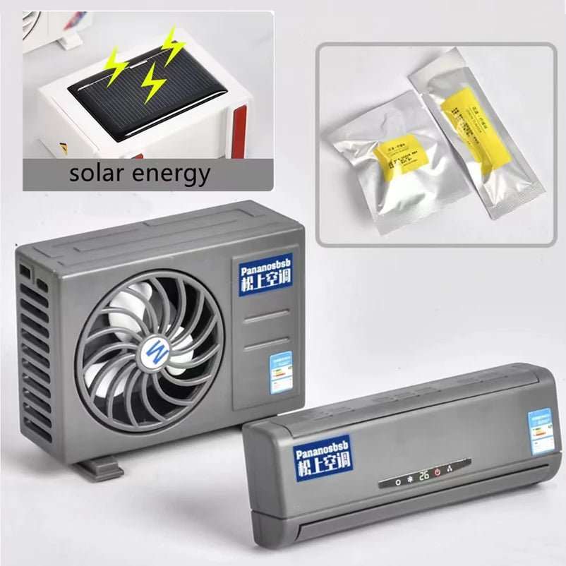 Solar Powered Car Air Freshener Air Conditioner Shape Solar Energy Air Freshener Vent Clip Air Conditioning Aromatherapy - AMIR BAGS INDIA PRIVATE LIMITED