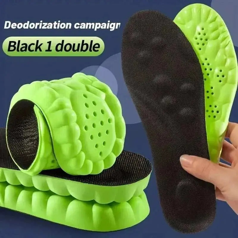 Sports Insole 4D Cloud Style Sweat Absorbing Breathable Thickened Shock Absorption Super Soft and Comfortable Elastic Insole - AMIR BAGS INDIA PRIVATE LIMITED