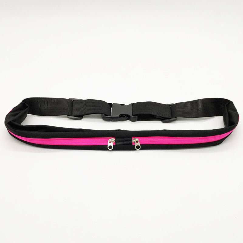 Sports Waist Bag With Double Pocket Slim Zip Running Phone Belt Bags - AMIR BAGS INDIA PRIVATE LIMITED