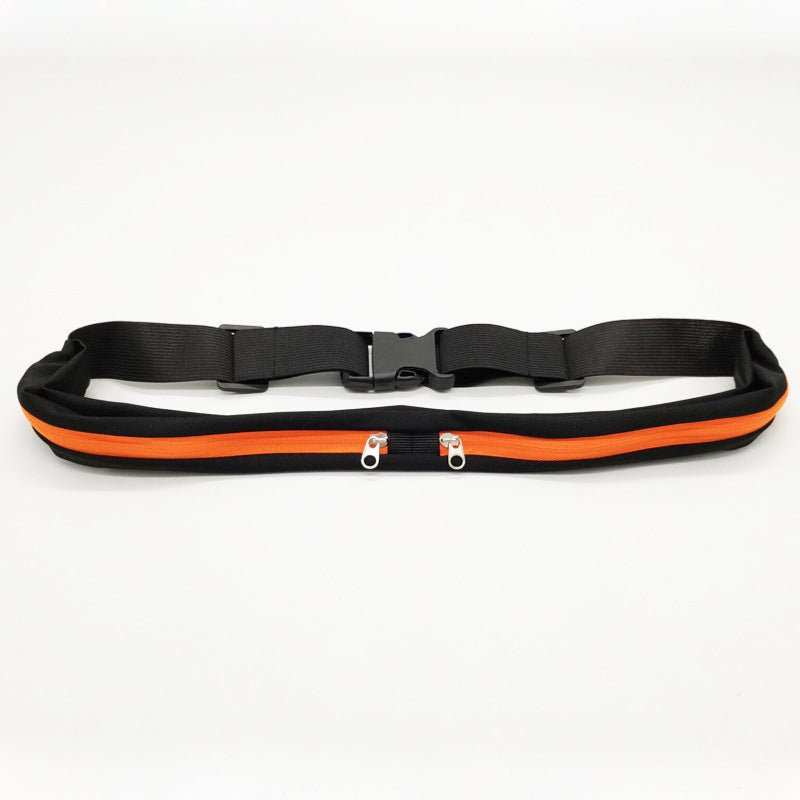 Sports Waist Bag With Double Pocket Slim Zip Running Phone Belt Bags - AMIR BAGS INDIA PRIVATE LIMITED