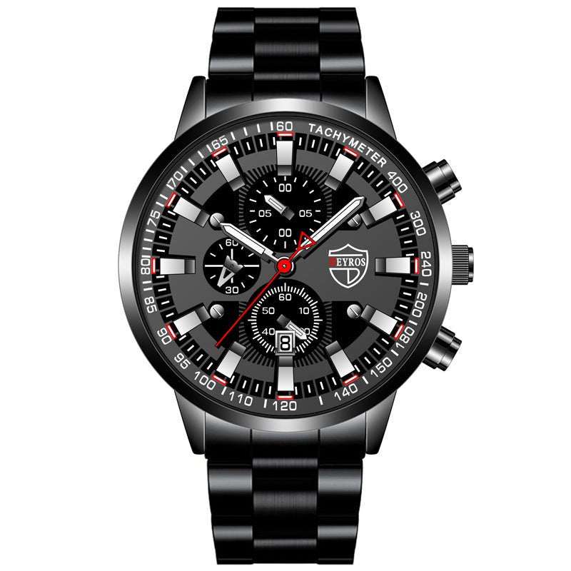 Stainless Steel Luminous Quartz Wristwatch For Men - AMIR BAGS INDIA PRIVATE LIMITED