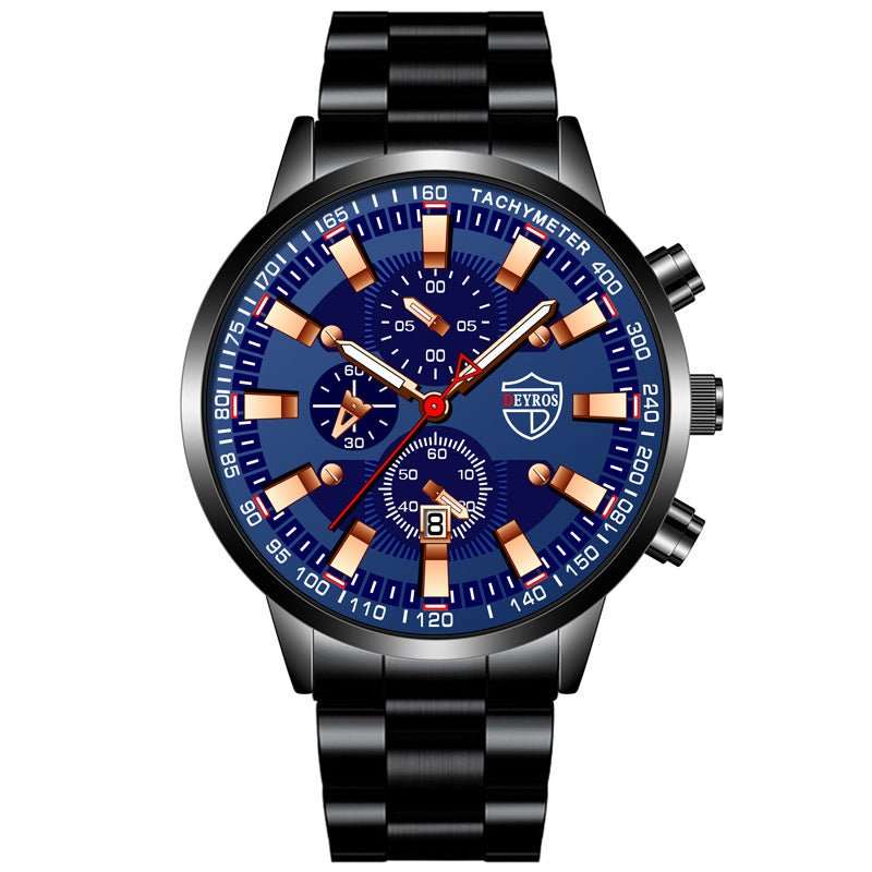 Stainless Steel Luminous Quartz Wristwatch For Men - AMIR BAGS INDIA PRIVATE LIMITED