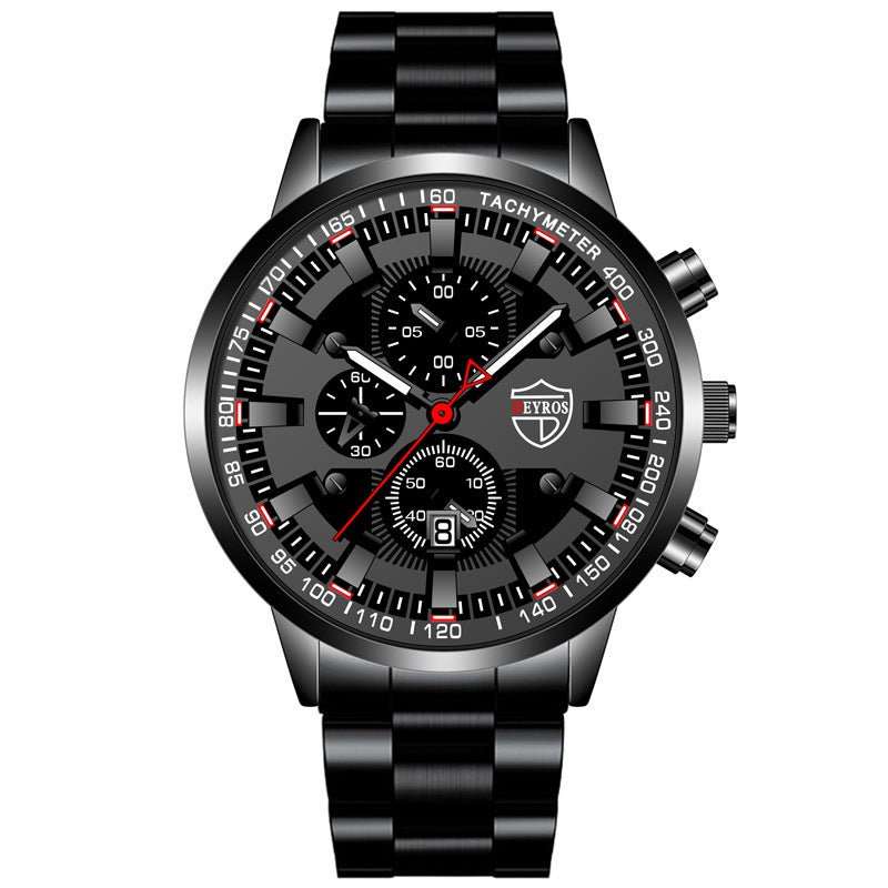 Stainless Steel Luminous Quartz Wristwatch For Men - AMIR BAGS INDIA PRIVATE LIMITED