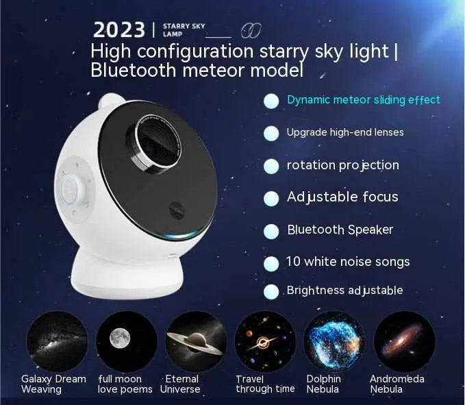 Star Light Projector Creative Galaxy Ambience LightProduct information:Power supply mode: Built-in battery Light color: charging, Bluetooth (6 pieces), Bluetooth-Meteor (6 pieces), Bluetooth (12 pieces), Bluetooth-MeDropshipmanAMIR BAGS INDIA PRIVATE LIMITEDnull