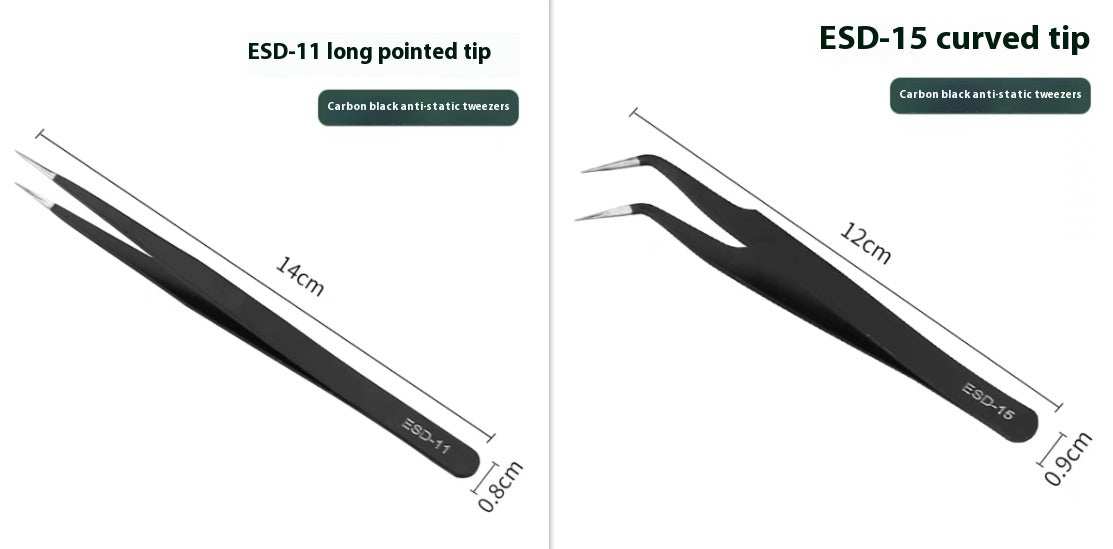 Static - free Tweezers Stainless Steel Curved Pointed Grafting Eyelash Nail Clip - AMIR BAGS INDIA PRIVATE LIMITED
