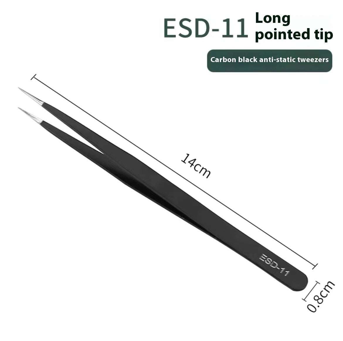 Static - free Tweezers Stainless Steel Curved Pointed Grafting Eyelash Nail Clip - AMIR BAGS INDIA PRIVATE LIMITED