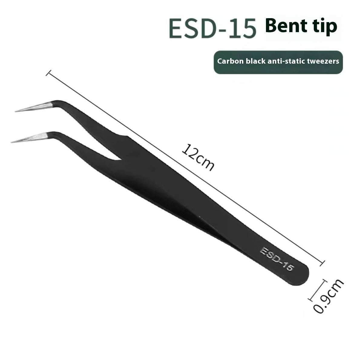 Static - free Tweezers Stainless Steel Curved Pointed Grafting Eyelash Nail Clip - AMIR BAGS INDIA PRIVATE LIMITED