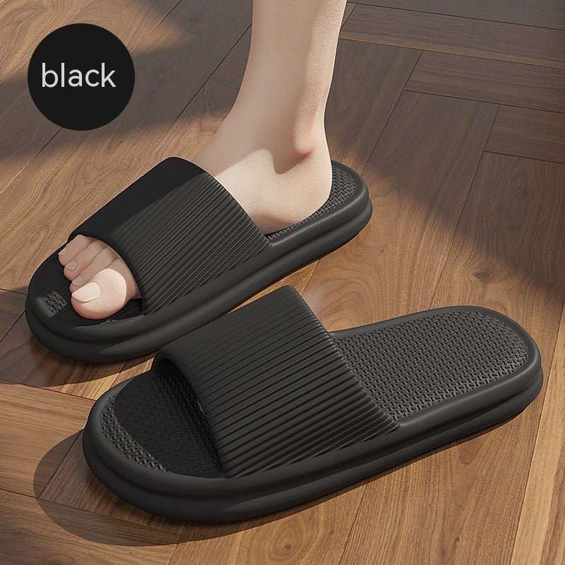 Striped Design Home Slippers For Women Men Soft Anti - slip Floor Bathroom Slippers Solid House Shoes - AMIR BAGS INDIA PRIVATE LIMITED