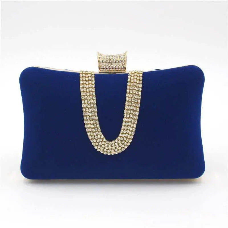 Suede European And American Food Bag U - shaped Diamond - AMIR BAGS INDIA PRIVATE LIMITED