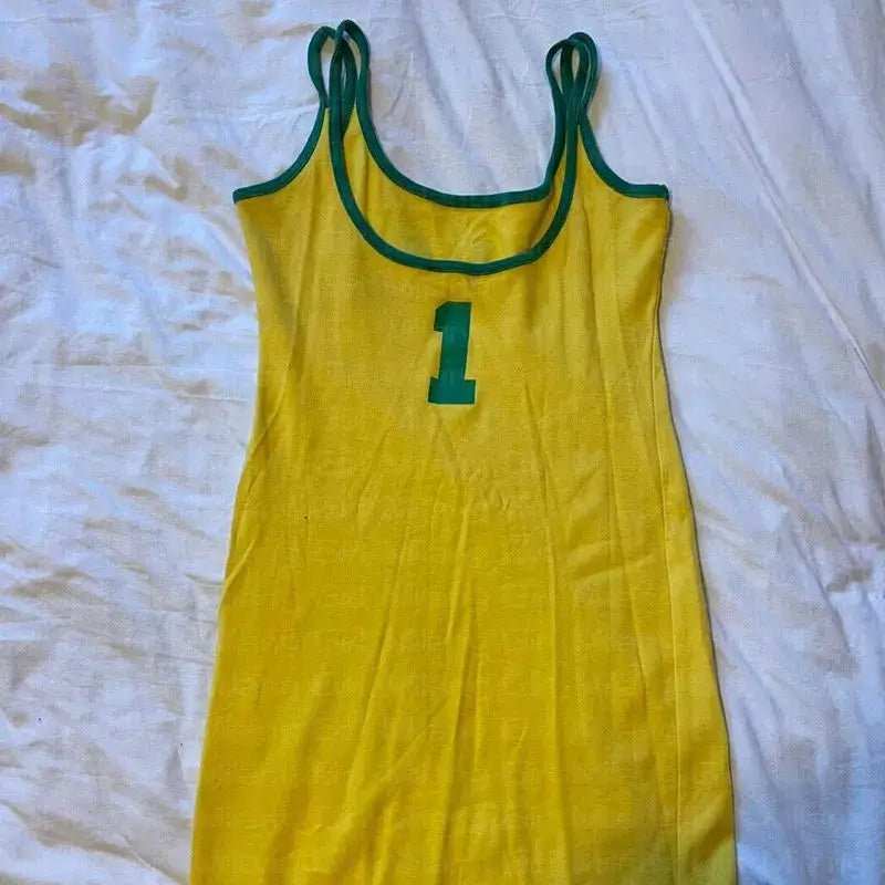 Summer 2024 Vest Mini Dress Women Clothing Slim Bodycon Dress Sporty Style Open Back Hollow Out High Waist Streetwear Vestidos - AMIR BAGS INDIA PRIVATE LIMITED