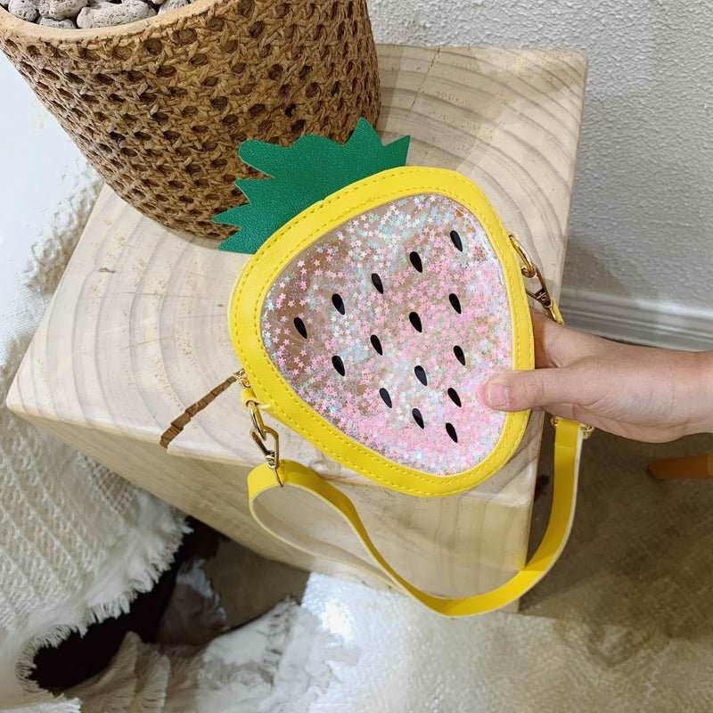 Summer Children's Pineapple Strawberry One Shoulder Jelly Bag - AMIR BAGS INDIA PRIVATE LIMITED
