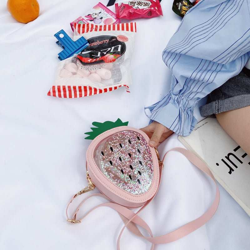 Summer Children's Pineapple Strawberry One Shoulder Jelly Bag - AMIR BAGS INDIA PRIVATE LIMITED