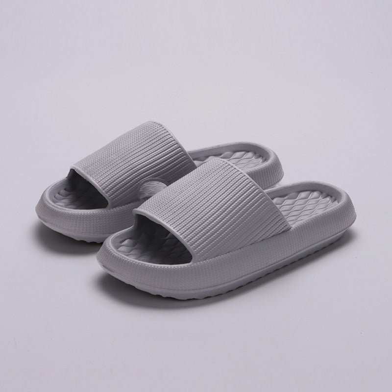 Summer EVA Slippers Solid Color Rhombus Stripe Anti - slip Slippers New Women's Home Shoes - AMIR BAGS INDIA PRIVATE LIMITED