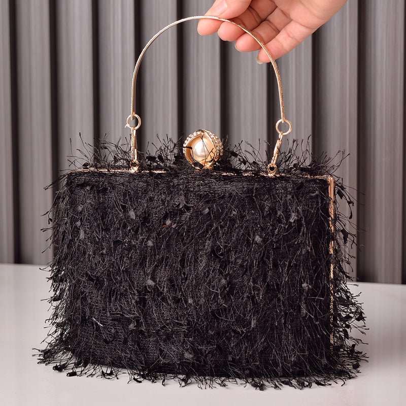 Tassel Handbags Women Dress Party Evening Bag Fashion Luxury Designer Square Bags Crossbody Shoulder Bag Ladies - AMIR BAGS INDIA PRIVATE LIMITED