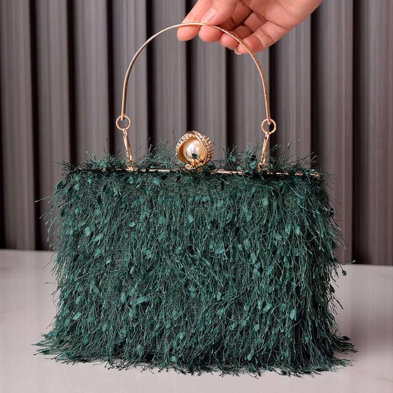 Tassel Handbags Women Dress Party Evening Bag Fashion Luxury Designer Square Bags Crossbody Shoulder Bag Ladies - AMIR BAGS INDIA PRIVATE LIMITED