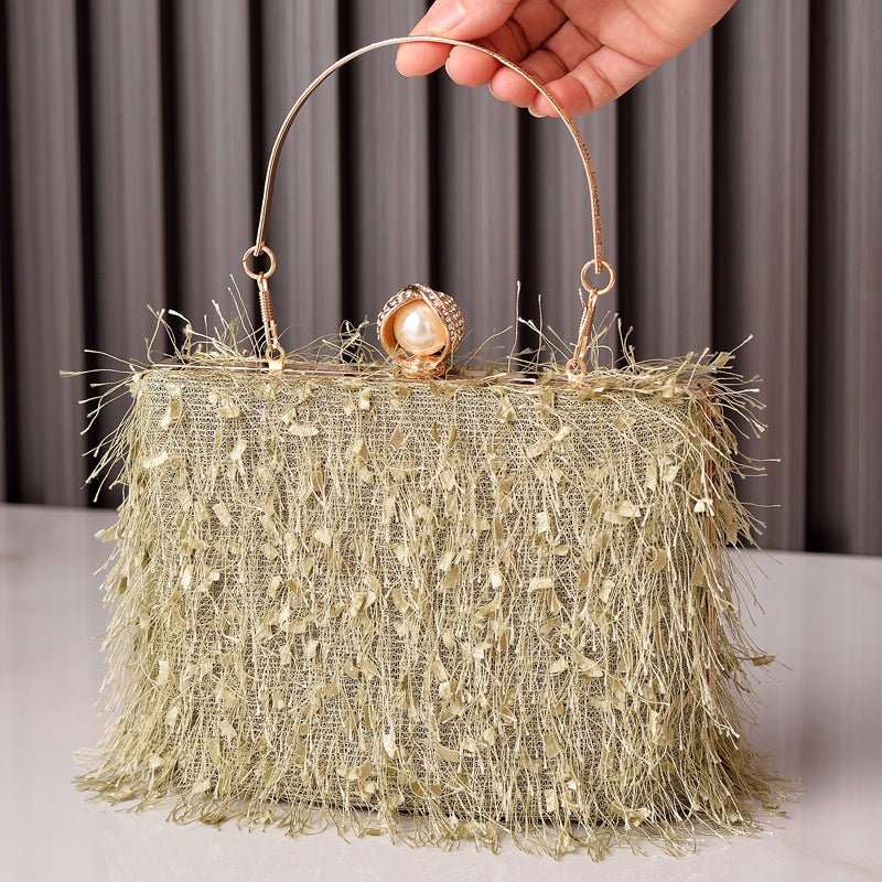 Tassel Handbags Women Dress Party Evening Bag Fashion Luxury Designer Square Bags Crossbody Shoulder Bag Ladies - AMIR BAGS INDIA PRIVATE LIMITED
