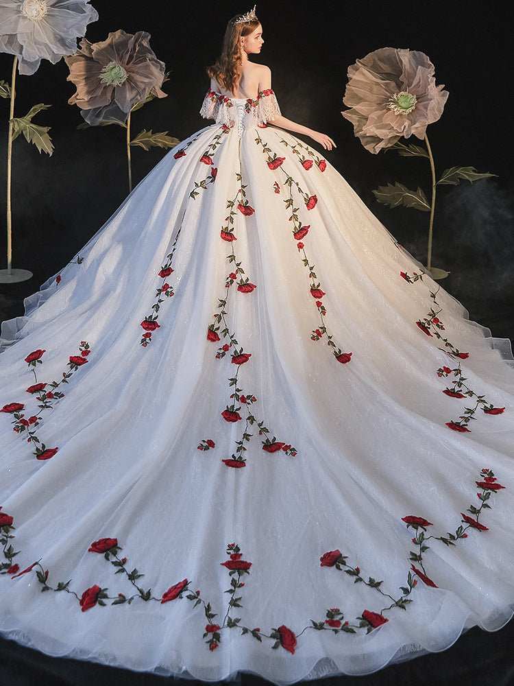 Temperament Bride Bra Trailing Mori Style Wedding Dress - AMIR BAGS INDIA PRIVATE LIMITED