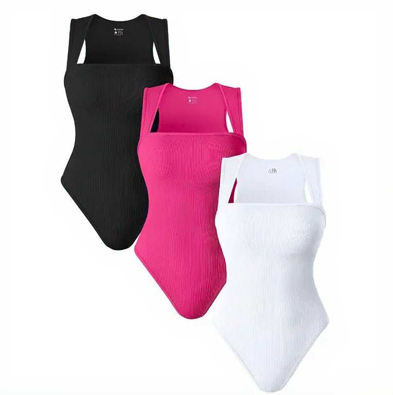 Thread Square Neck Jumpsuit Sleeveless Slim Fit Tank Top Summer Shapewear - AMIR BAGS INDIA PRIVATE LIMITED