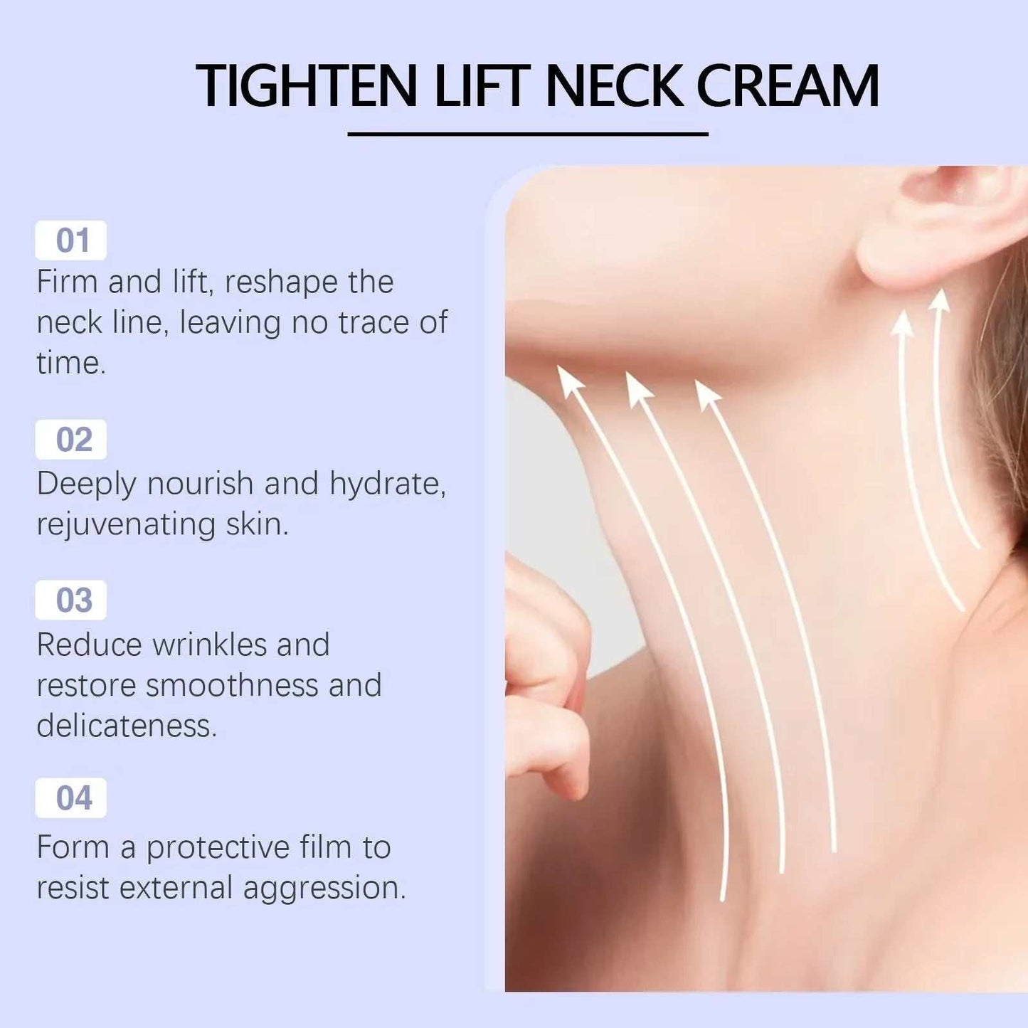 Tighten Lift Neck Cream Lightens Fine Lines Brightens Firms Nourishes Neck Cream Lightening Smoothing Moisturizer Neck Cream - AMIR BAGS INDIA PRIVATE LIMITED