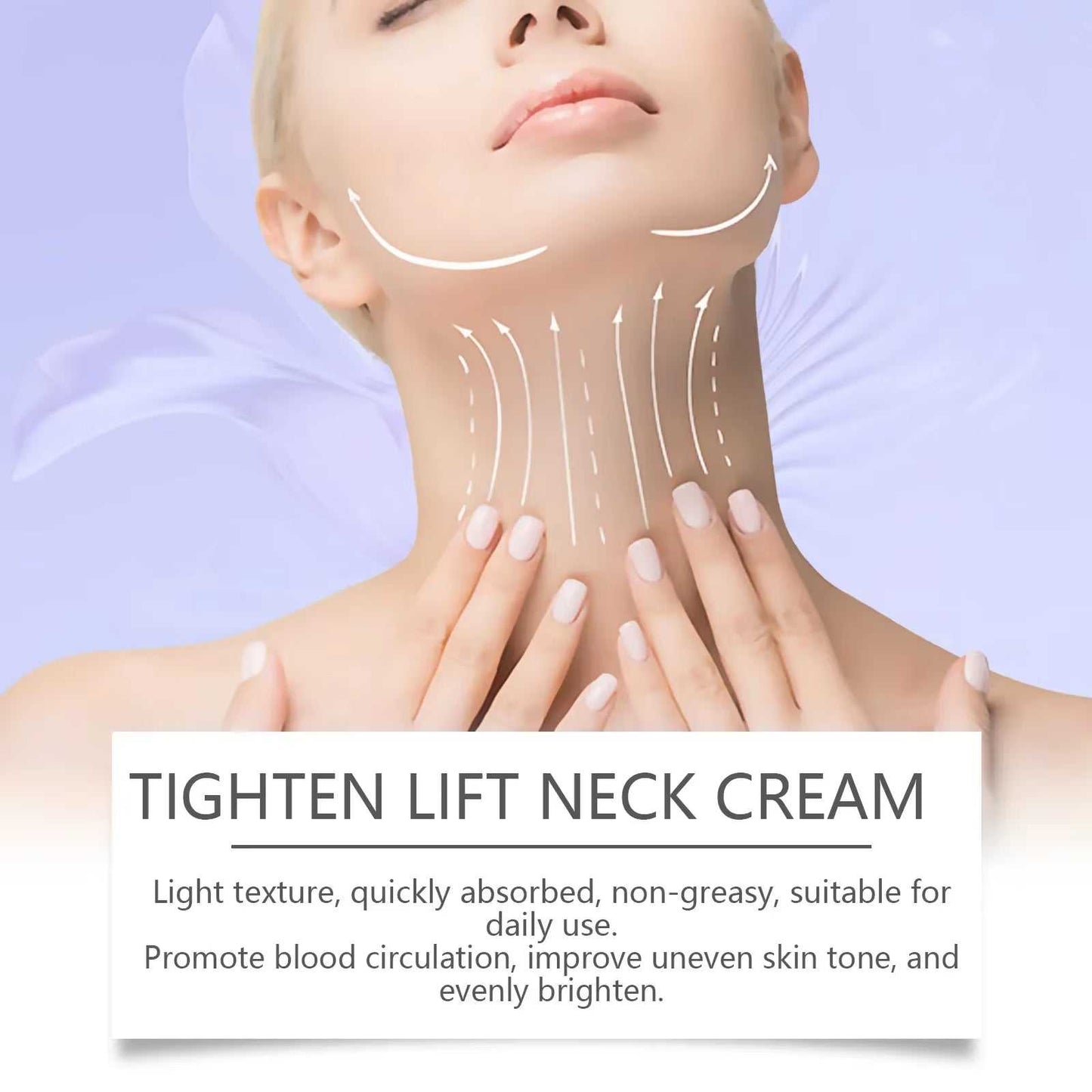 Tighten Lift Neck Cream Lightens Fine Lines Brightens Firms Nourishes Neck Cream Lightening Smoothing Moisturizer Neck Cream - AMIR BAGS INDIA PRIVATE LIMITED