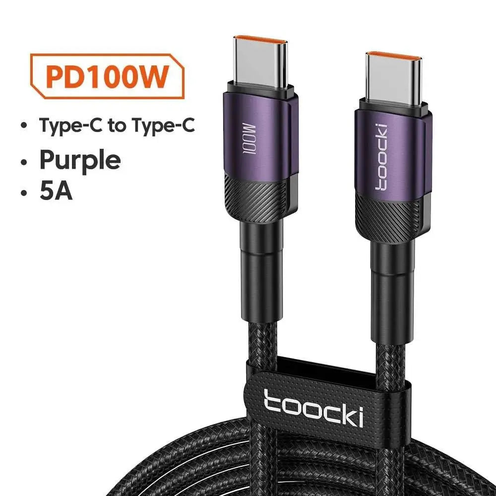Toocki 100W Type C to USB C Cable PD 3.0 Quick Charge 4.0 Fast Chargin• Quick Charge 4.0 :Charges your device quickly and efficiently with the latest Quick Charge 4.0 technology.
• PD 3.0 :Provides stable and fast charging for your deAMIR BAGS INDIA PRIVATE LIMITEDAMIR BAGS INDIA PRIVATE LIMITEDnull