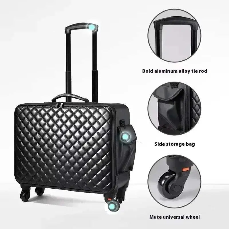 Travel Makeup Artist Bag Luggage Cosmetic Brush Storage with Wheels Beauty Tool Organizer Rolling Suitcase for Artists - AMIR BAGS INDIA PRIVATE LIMITED