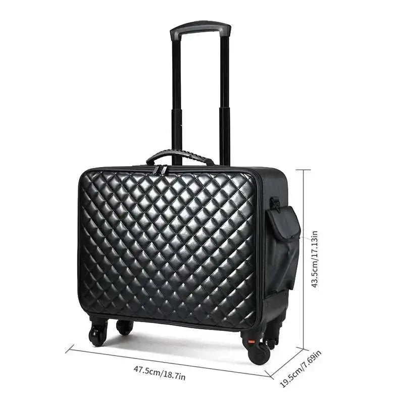 Travel Makeup Artist Bag Luggage Cosmetic Brush Storage with Wheels Beauty Tool Organizer Rolling Suitcase for Artists - AMIR BAGS INDIA PRIVATE LIMITED