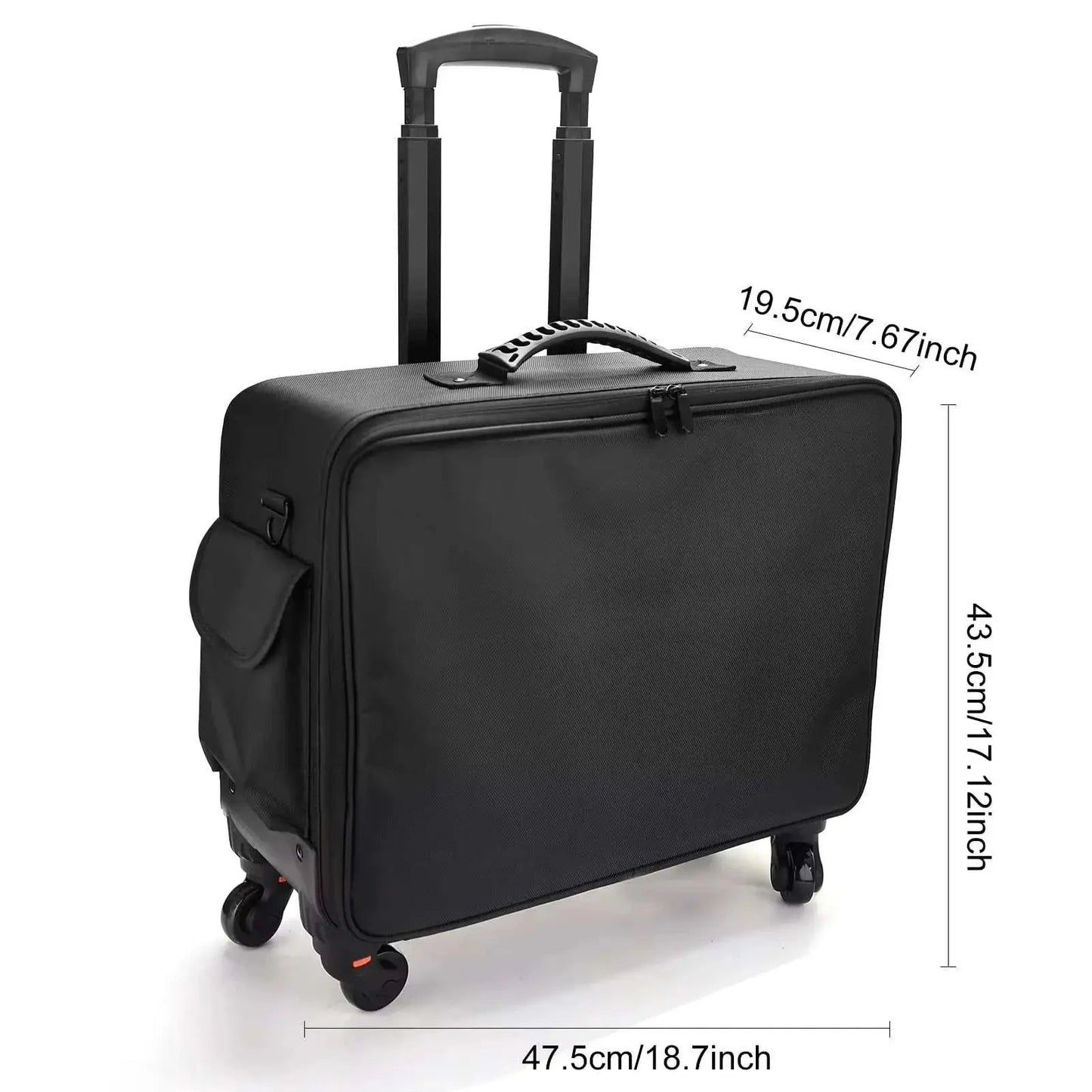 Travel Makeup Artist Bag Luggage Cosmetic Brush Storage with Wheels Beauty Tool Organizer Rolling Suitcase for Artists - AMIR BAGS INDIA PRIVATE LIMITED