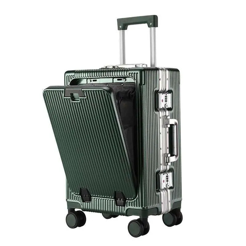 Trolley Aluminum Frame Large Capacity Front Opening Luggage - AMIR BAGS INDIA PRIVATE LIMITED