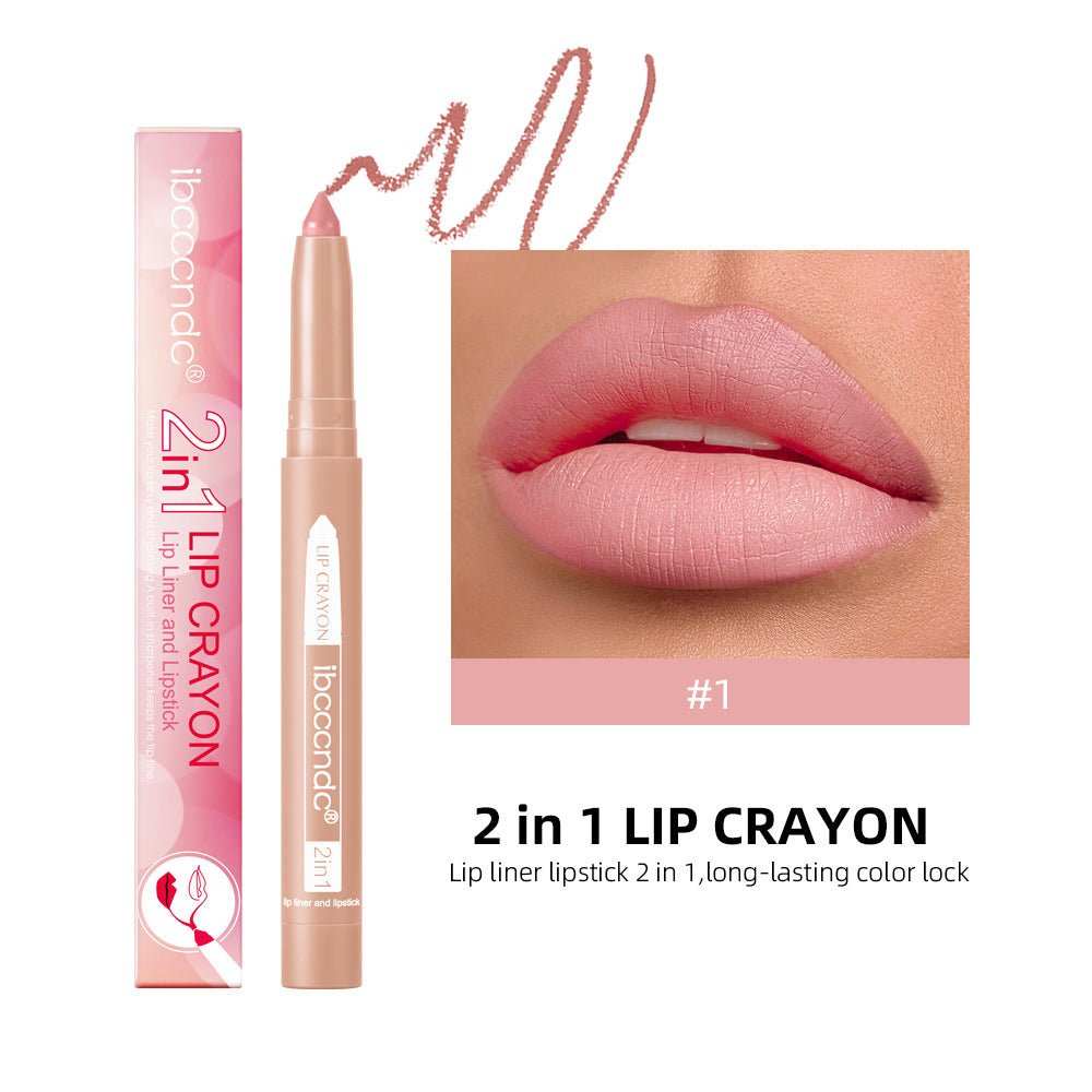 Two - in - one Lip Liner Long Lasting Waterproof Matte - AMIR BAGS INDIA PRIVATE LIMITED