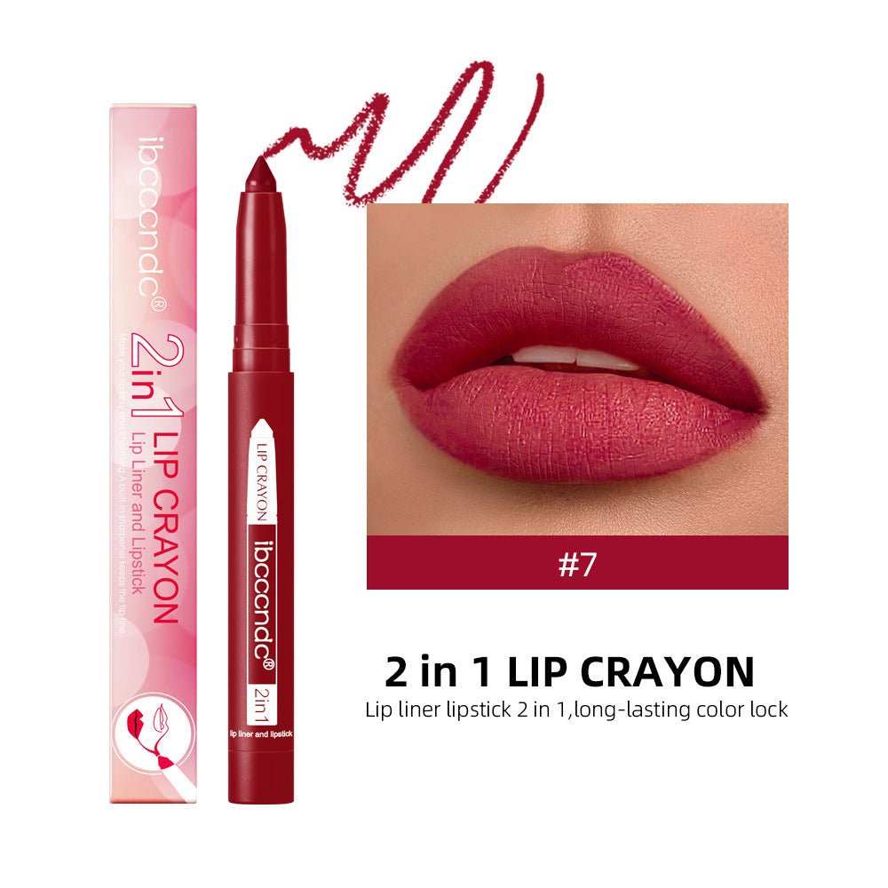 Two - in - one Lip Liner Long Lasting Waterproof Matte - AMIR BAGS INDIA PRIVATE LIMITED