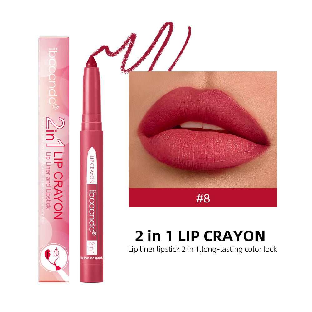 Two - in - one Lip Liner Long Lasting Waterproof Matte - AMIR BAGS INDIA PRIVATE LIMITED