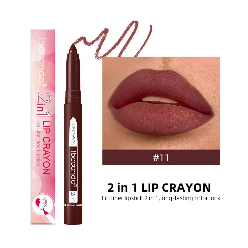 Two - in - one Lip Liner Long Lasting Waterproof Matte - AMIR BAGS INDIA PRIVATE LIMITED