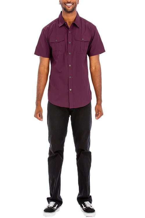 TWO POCKET BUTTON DOWN SHIRT M3555 - AMIR BAGS INDIA PRIVATE LIMITED