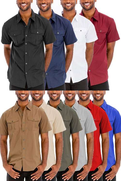 TWO POCKET BUTTON DOWN SHIRT M3555 - AMIR BAGS INDIA PRIVATE LIMITED