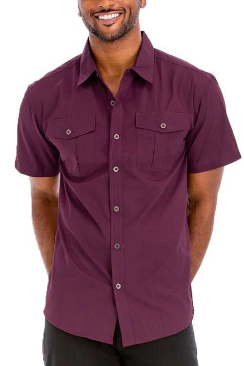 TWO POCKET BUTTON DOWN SHIRT M3555 - AMIR BAGS INDIA PRIVATE LIMITED
