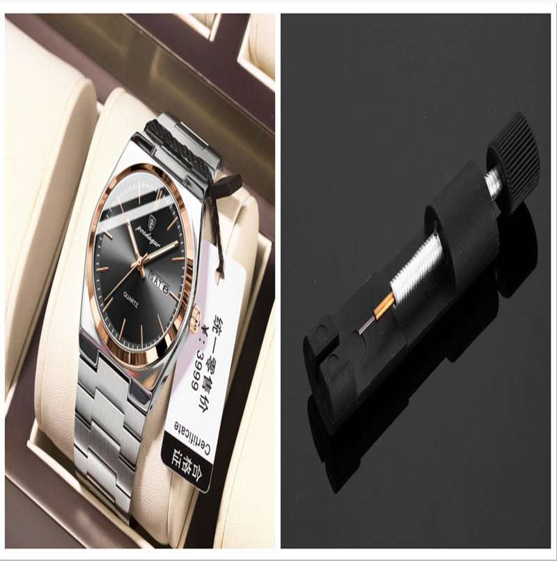 Ultra - thin Men's Watch Waterproof Luminous Quartz Watch - AMIR BAGS INDIA PRIVATE LIMITED