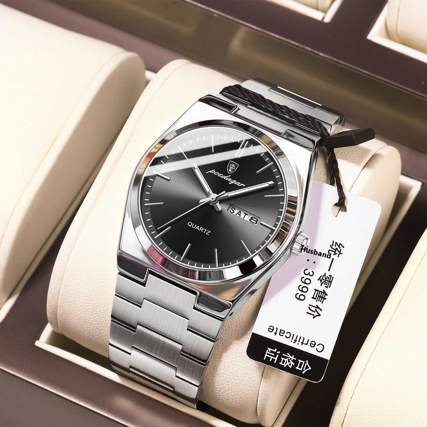 Ultra - thin Men's Watch Waterproof Luminous Quartz Watch - AMIR BAGS INDIA PRIVATE LIMITED
