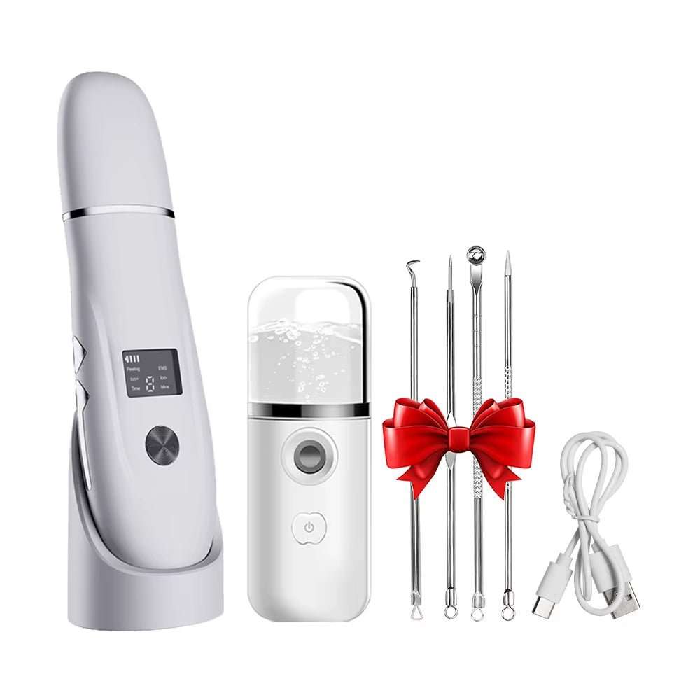 Ultrasonic Face Scrubber Facial Peeling Skin Scrubber Deep Facial Cleaning Spatula Acne Pore Ultrasonic Scrubber Facial Cleanser - AMIR BAGS INDIA PRIVATE LIMITED