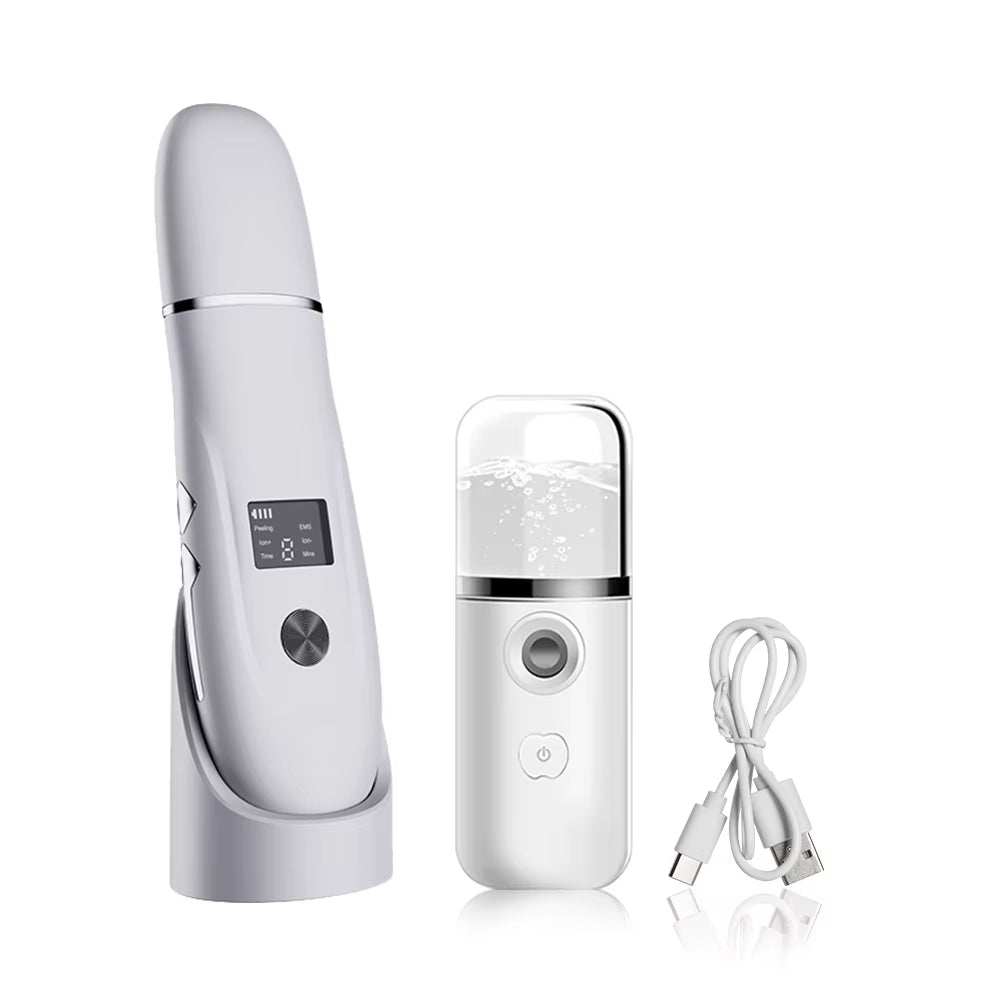 Ultrasonic Face Scrubber Facial Peeling Skin Scrubber Deep Facial Cleaning Spatula Acne Pore Ultrasonic Scrubber Facial Cleanser - AMIR BAGS INDIA PRIVATE LIMITED