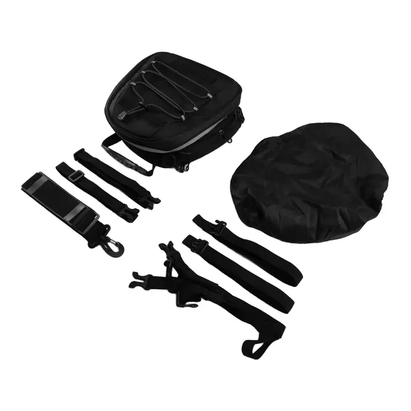 Universal Motorcycle Tail Bag Expandable 8 - 10L Universal Rear Luggage Storage Bag With Shoulder Straps And Rain Cover - AMIR BAGS INDIA PRIVATE LIMITED