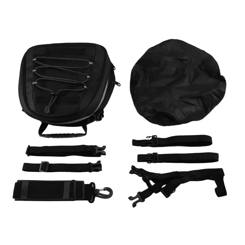 Universal Motorcycle Tail Bag Expandable 8 - 10L Universal Rear Luggage Storage Bag With Shoulder Straps And Rain Cover - AMIR BAGS INDIA PRIVATE LIMITED