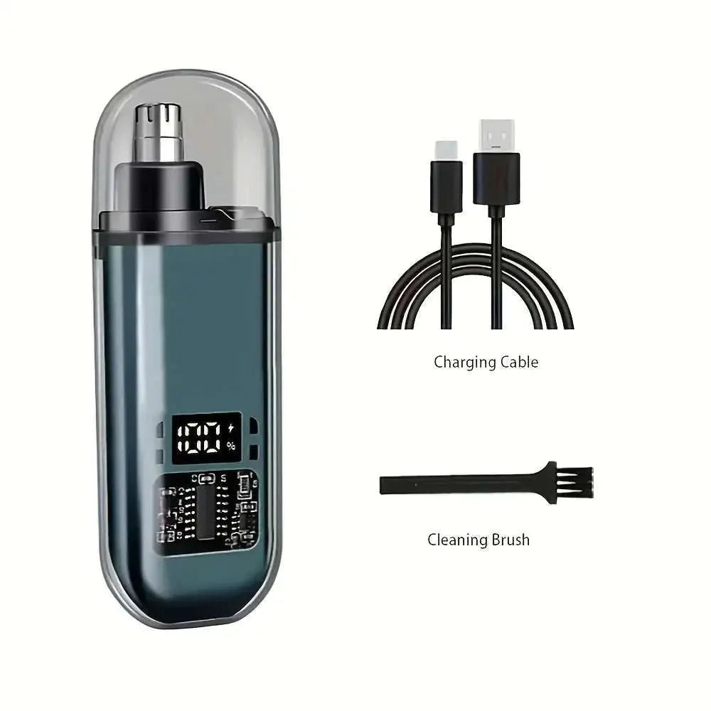USB Rechargeable Nose & Ear Hair Trimmer for Men, Portable Mini Compact Design with Fast Charge, Electric Grooming Kit - AMIR BAGS INDIA PRIVATE LIMITED