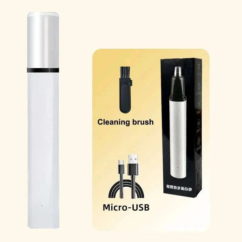 USB Rechargeable Nose & Ear Hair Trimmer for Men, Portable Mini Compact Design with Fast Charge, Electric Grooming Kit - AMIR BAGS INDIA PRIVATE LIMITED
