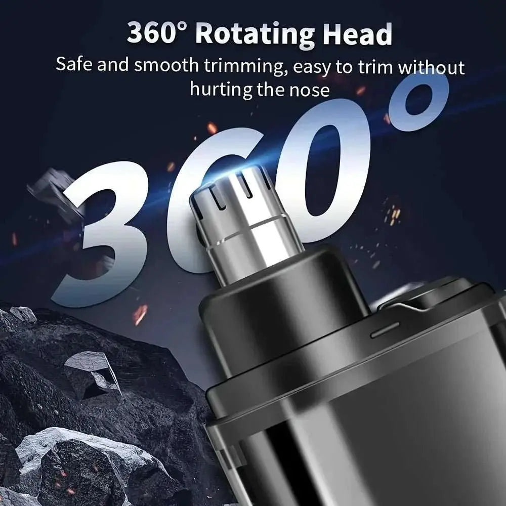 USB Rechargeable Nose & Ear Hair Trimmer for Men, Portable Mini Compact Design with Fast Charge, Electric Grooming Kit - AMIR BAGS INDIA PRIVATE LIMITED